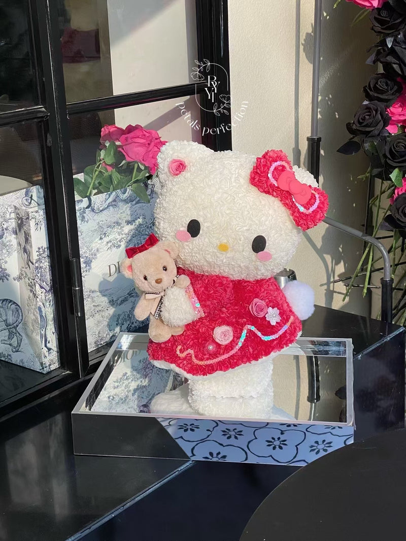 Hello Kitty Everlasting Preserved Flowers in Box